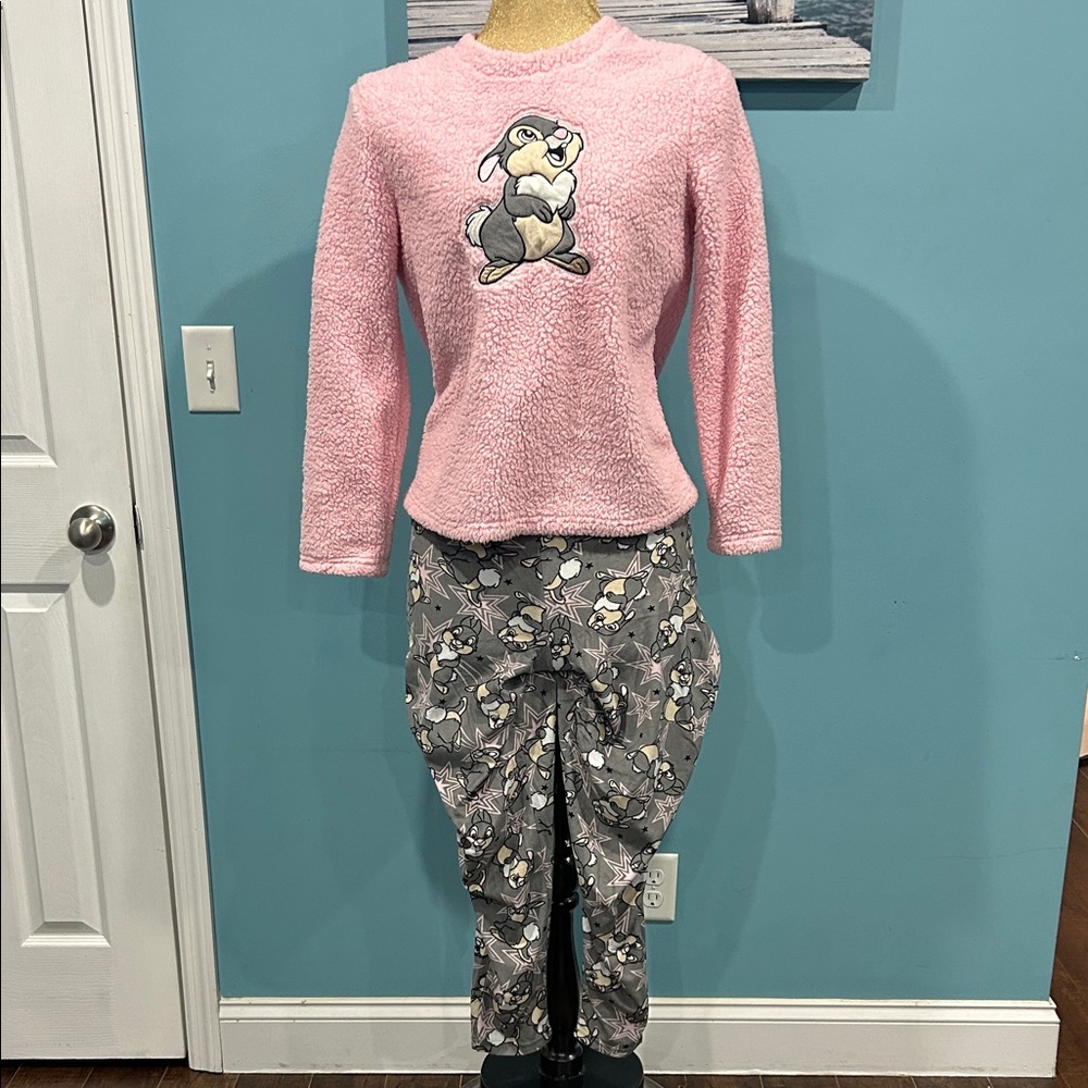 Disney Pink and Gray Thumper Pajama Set